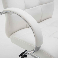 Kancelářská židle Mikos, syntetická kůže, bílá - 6