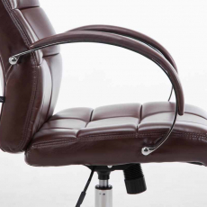 Kancelářská židle Mikos, syntetická kůže,  červenohnědá - 3