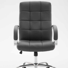 Kancelářská židle Mikos, syntetická kůže, šedá - 2