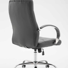 Kancelářská židle Mikos, syntetická kůže, šedá - 4