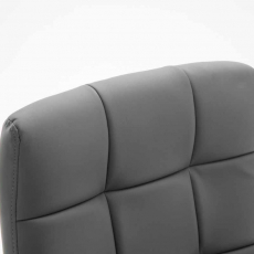 Kancelářská židle Mikos, syntetická kůže, šedá - 5
