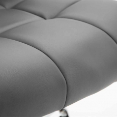 Kancelářská židle Mikos, syntetická kůže, šedá - 7