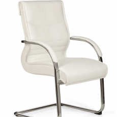 Kancelářská židle Milano, syntetická kůže, bílá - 1