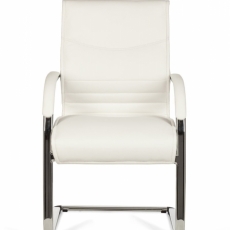 Kancelářská židle Milano, syntetická kůže, bílá - 4