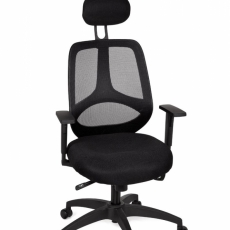 Kancelářská židle Miley, tkanina, černá - 1