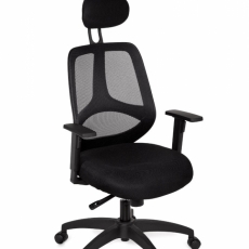Kancelářská židle Miley, tkanina, černá - 2