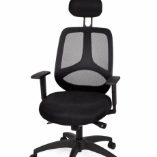 Kancelářská židle Miley, tkanina, černá - 5