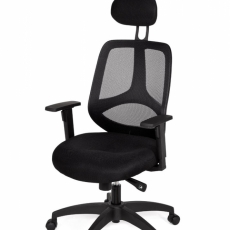 Kancelářská židle Miley, tkanina, černá - 6