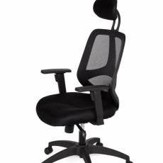 Kancelářská židle Miley, tkanina, černá - 8