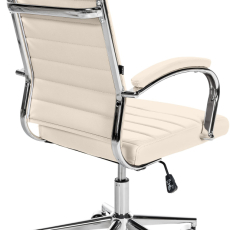 Kancelářská židle Mollis, pravá kůže, krémová - 6