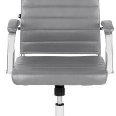 Kancelářská židle Mollis, syntetická kůže, šedá - 2