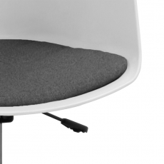 Kancelářská židle Moon, tkanina, bílá - 6