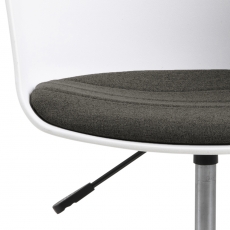 Kancelářská židle Moon, tkanina, bílá - 10