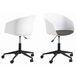 Kancelářská židle Moon, tkanina, bílá