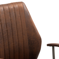 Kancelářská židle Nampa, syntetická kůže, koňaková - 6