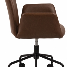 Kancelářská židle Naya, syntetická kůže, hnědá - 3
