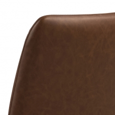 Kancelářská židle Naya, syntetická kůže, hnědá - 4