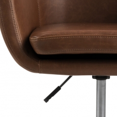 Kancelářská židle Nora, syntetická kůže, hnědá - 4