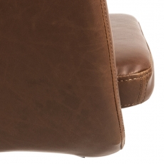 Kancelářská židle Nora, syntetická kůže, hnědá - 7