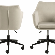 Kancelářská židle Nora, tkanina, písková - 2