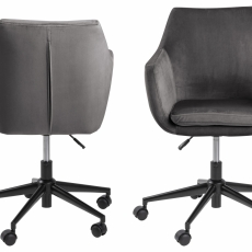 Kancelářská židle Nora, tkanina, šedá - 2