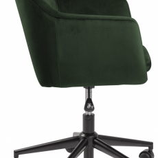 Kancelářská židle Nora, tkanina, tmavě zelená - 5