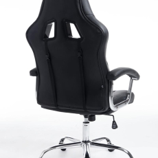 Kancelářská židle Olymp, syntetická kůže, černá / bílá - 4