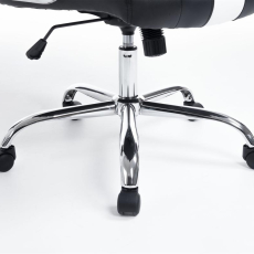 Kancelářská židle Olymp, syntetická kůže, černá / bílá - 8