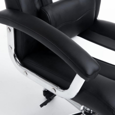 Kancelářská židle Olymp, syntetická kůže, černá / bílá - 6