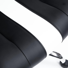 Kancelářská židle Olymp, syntetická kůže, černá / bílá - 7