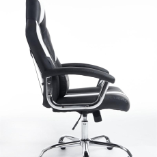 Kancelářská židle Olymp, syntetická kůže, černá / bílá - 3