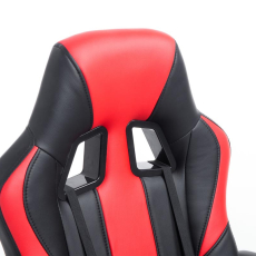 Kancelářská židle Olymp, syntetická kůže, černá / červená - 5