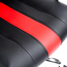 Kancelářská židle Olymp, syntetická kůže, černá / červená - 7