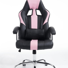 Kancelářská židle Olymp, syntetická kůže, černá / růžová - 2