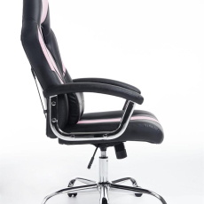 Kancelářská židle Olymp, syntetická kůže, černá / růžová - 3