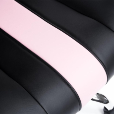 Kancelářská židle Olymp, syntetická kůže, černá / růžová - 7