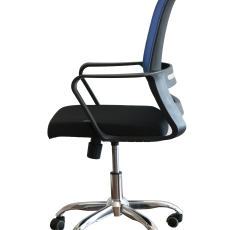 Kancelářská židle Parma, textil, modrá - 4