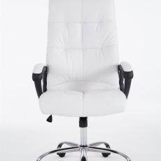 Kancelářská židle Poseidon, syntetická kůže, bílá - 1