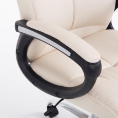 Kancelářská židle Poseidon, syntetická kůže, krémová - 5