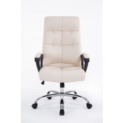 Kancelářská židle Poseidon, syntetická kůže, krémová