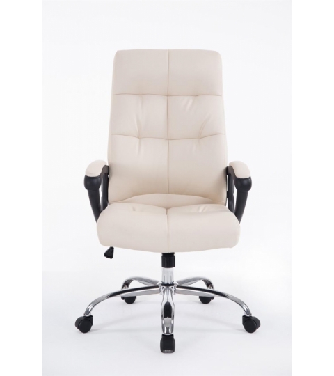 Kancelářská židle Poseidon, syntetická kůže, krémová