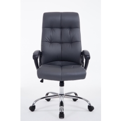 Kancelářská židle Poseidon, syntetická kůže, šedá