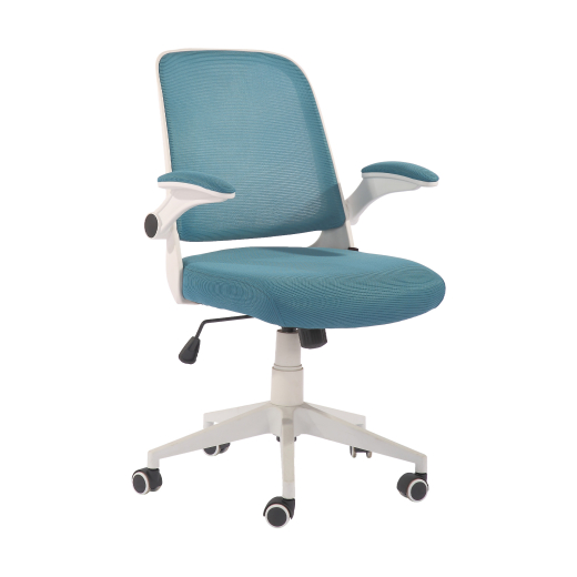Kancelářská židle Pretty White, textil, modrá - 1