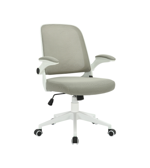 Kancelářská židle Pretty White, textil, šedá