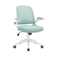 Kancelářská židle Pretty White, textil, světle zelená - 1