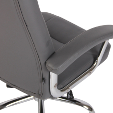 Kancelářská židle Reedville, syntetická kůže, šedá - 8