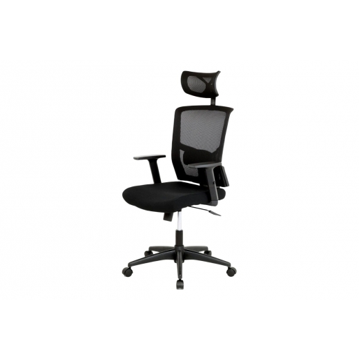 Kancelářská židle s opěrkou hlavy Emanuel, černá - 1