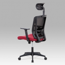 Kancelářská židle s opěrkou hlavy Hugo, bordó/černá - 2