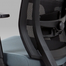 Kancelářská židle s opěrkou hlavy Hugo, šedá/černá - 7