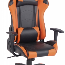 Kancelářská židle Saimon, černá / oranžová - 1